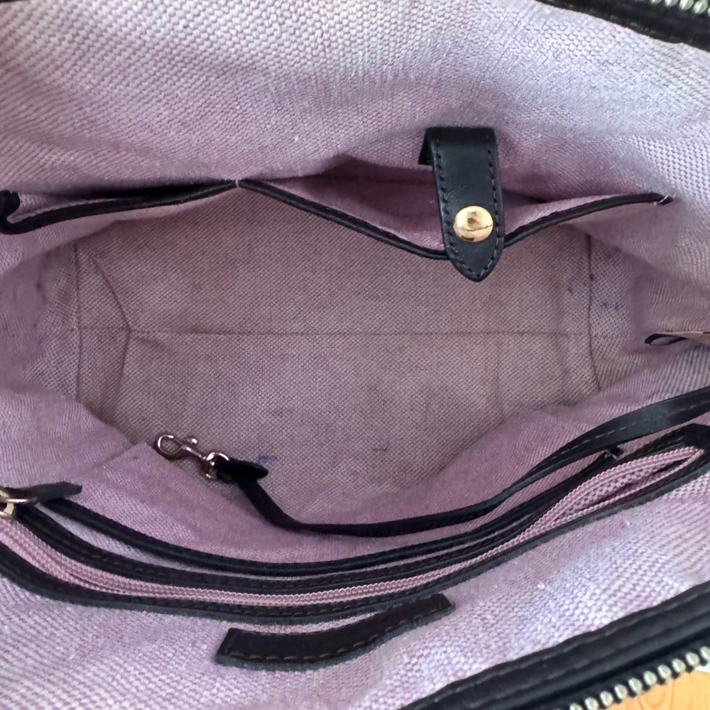 SOLD: Dooney & Bourke Croc-Embossed Leather Satchel - Picture 14 of 14